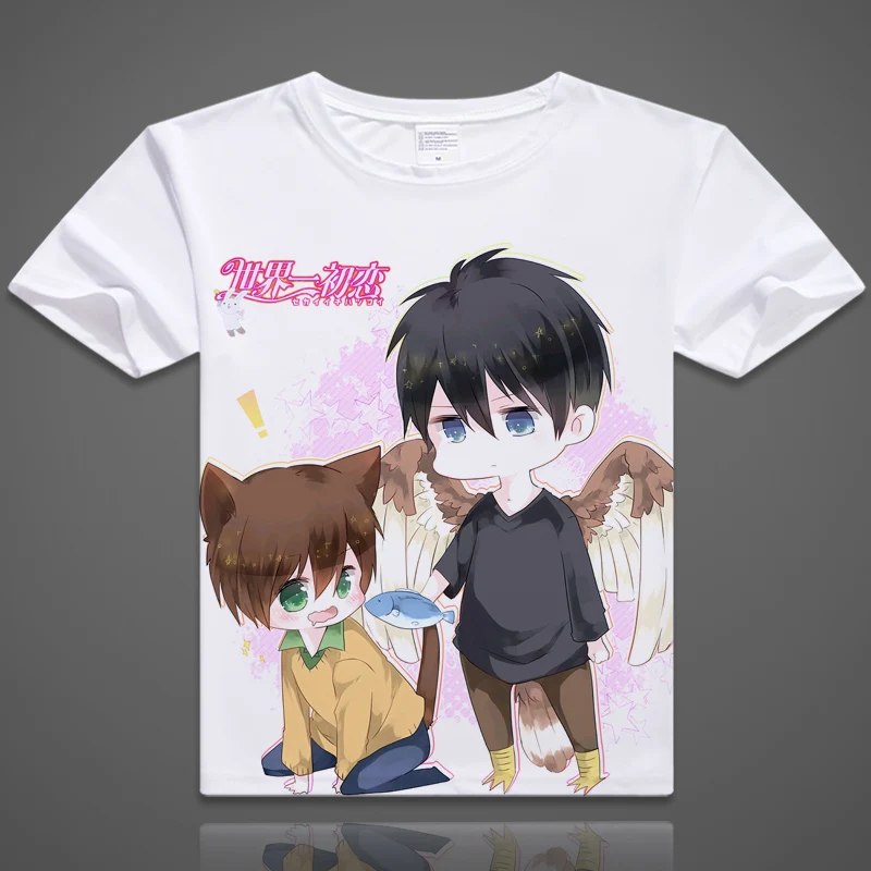 Футболка унисекс с аниме высокой четкости свободная рубашка принтом секай-ичи