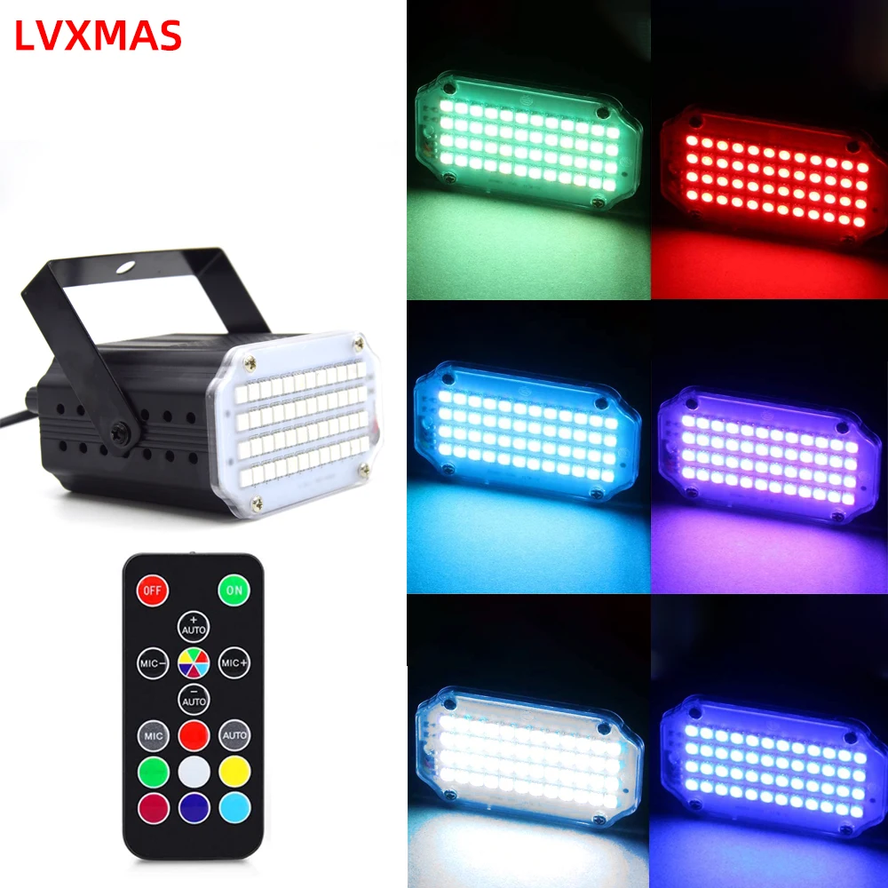 48 Светодиодный s сценический светильник RGB диско Голосовое управление
