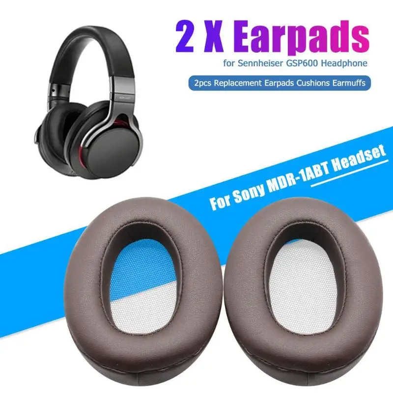 2 шт. кожаные наушники с пеной памяти простые и удобные практичные прочные для Sony