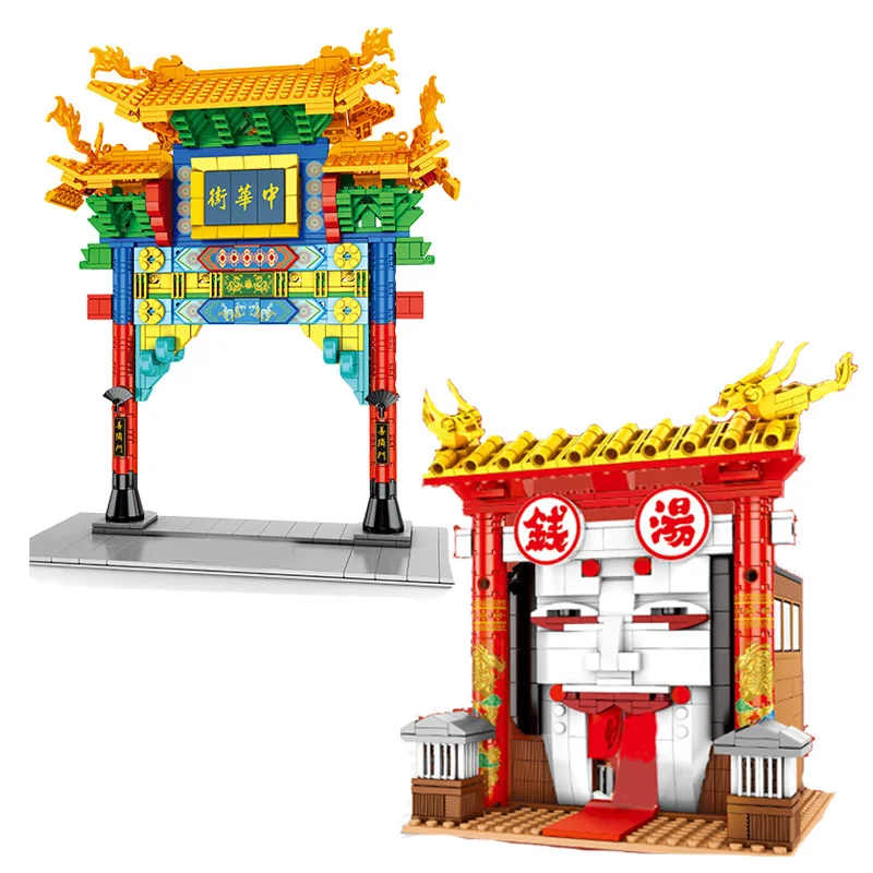 

SEMBO Creative Chinese Architecture Chinatown Archway Building Block Children DIY Toys Kid Birthday Gift