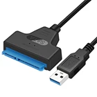 USB-кабель SATA3, 2,5 дюйма, внешний SSD-кабель для жесткого диска, твердотельный диск SATA3 для USB до 6Gps SATAIII, USB-кабель 22 Pin