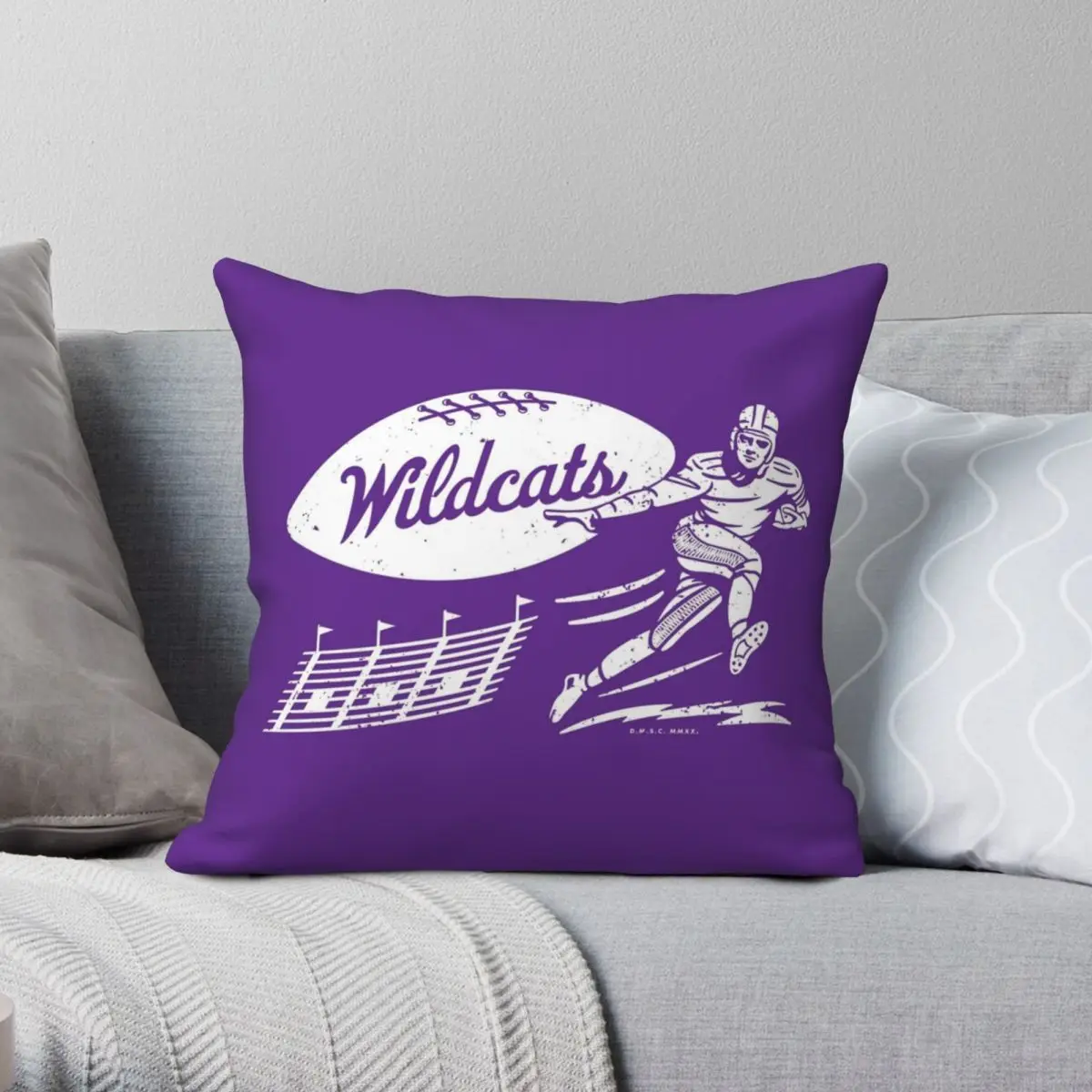 

Northwestern Wildcats Wordmark Square Pillowcase Polyester Linen Velvet Pattern Zip Decor Pillow Case Bed Cushion Cover 18"