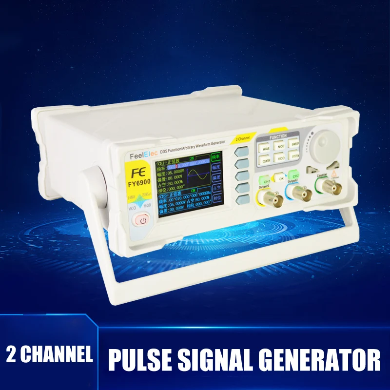 

2 Channel DDS Arbitrary Waveform Pulse Signal Generator Frequency Counter Direct Digital Synthesizer SDF-SHIP