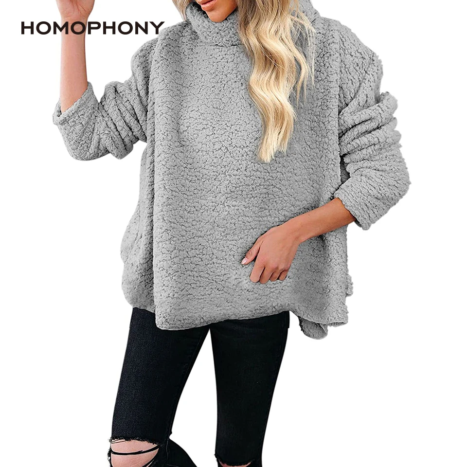 HOMOPHONY 2021 женский осенне-зимний Свободный Повседневный свитер с высоким