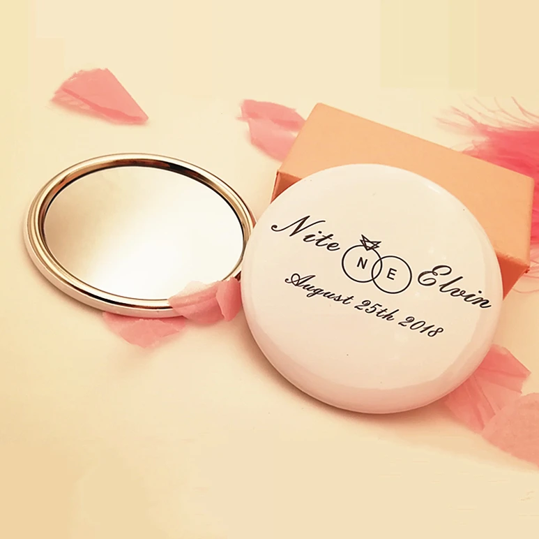 Индивидуальные подарки для невесты косметическое зеркало на заказ свадебные с
