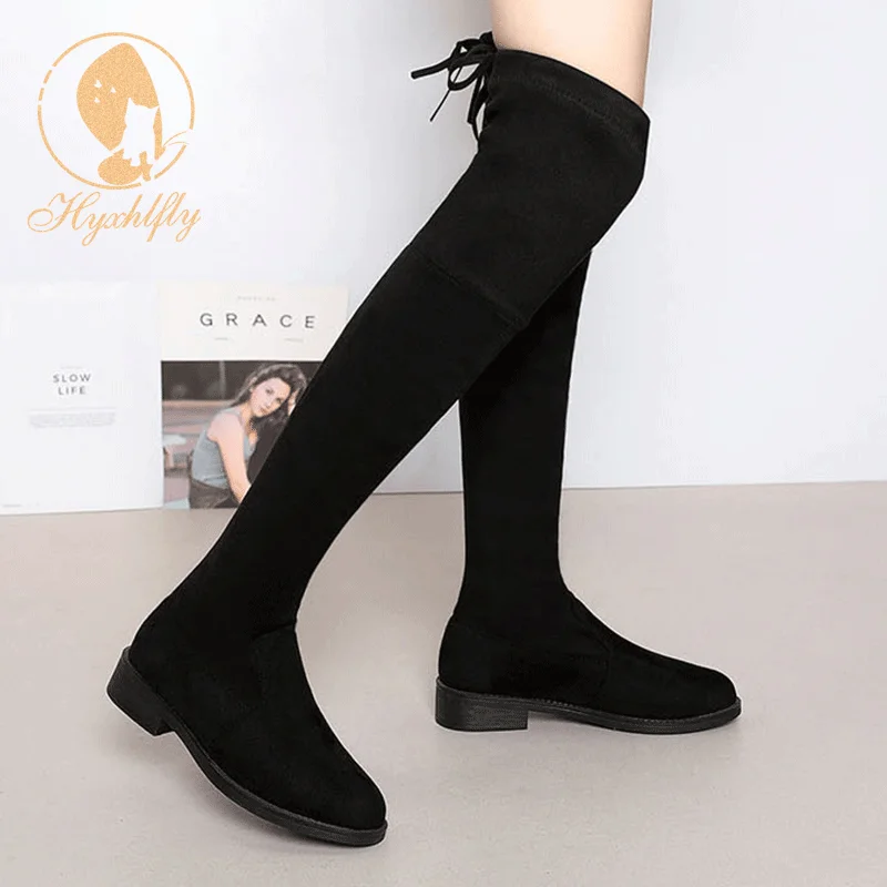 

New 2020 Heels Women Shoes Over Knee Winter Boots Woman Suede Boot Ladies Thigh High Boots Ladies Snow Shoe Big Size