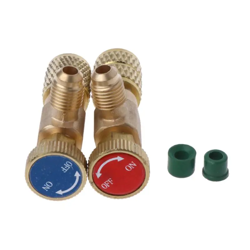 

2Pcs Safety Valve R410A R22 Air Conditioning Quick Coupler Connector Adapters