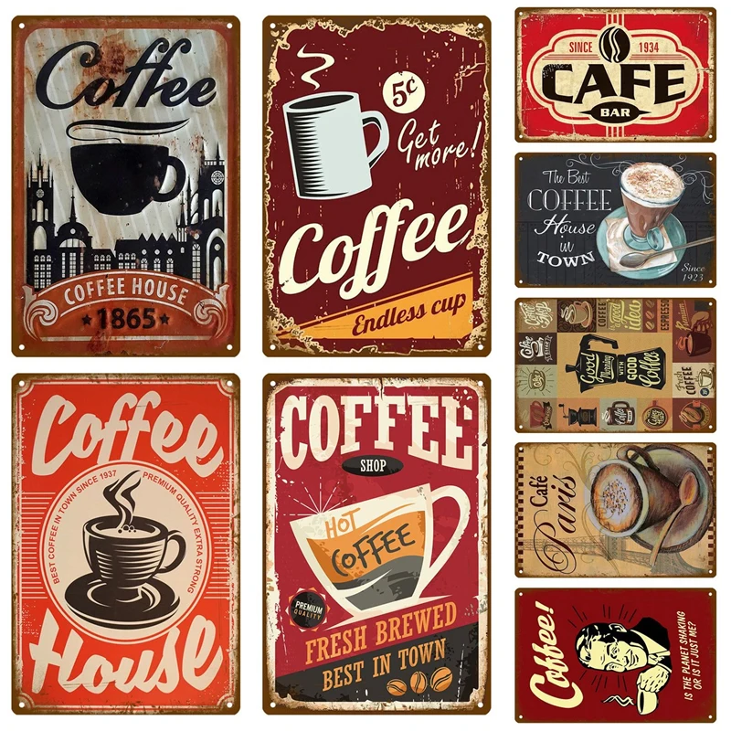 Винтажный металлический винтажный постер в стиле ретро для гостиной | Дом и сад