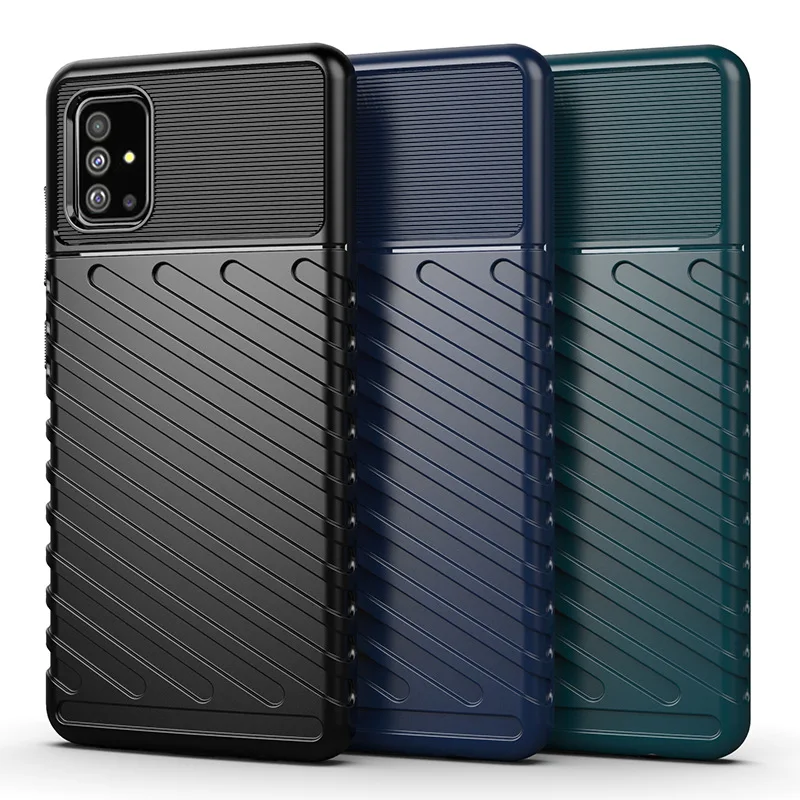 MAKAVO для samsung Galaxy A51 чехол A71 мягкий силиконовый резиновый противоударный