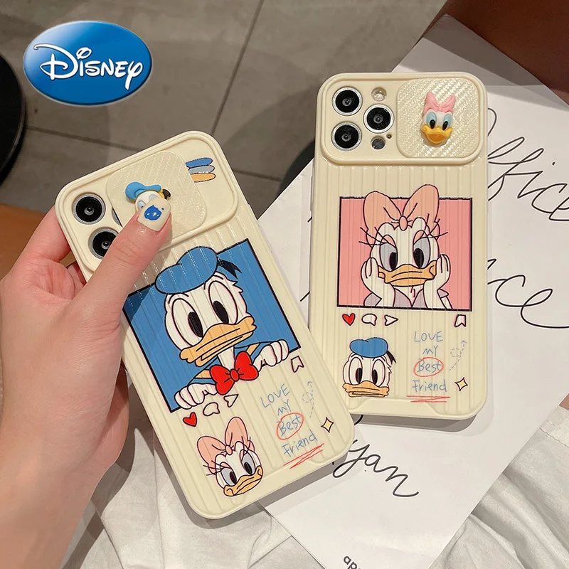 

Disney Phone Case for IPhone 6S/7/8P/X/XR/XS/XSMAX/11/12Pro/12mini Donald Duck Daisy Duck Case Cover