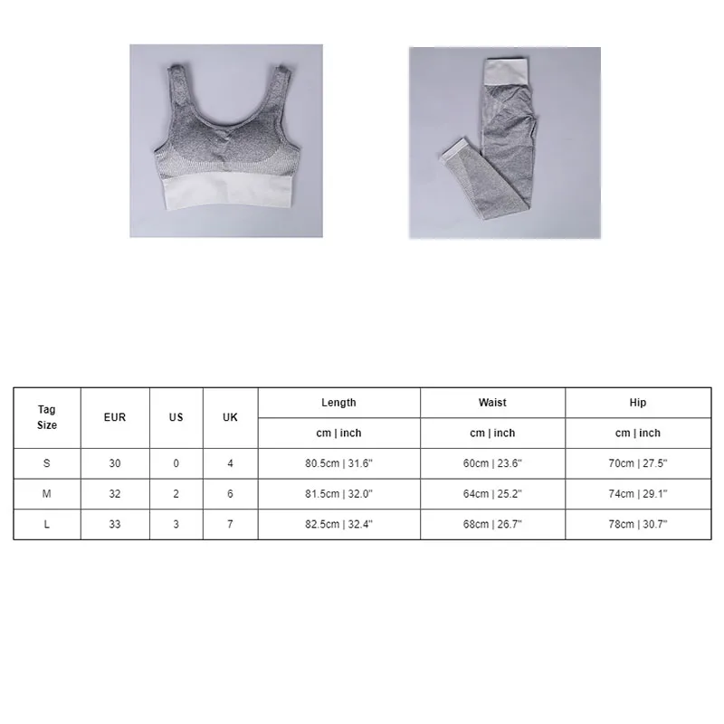 

Women 2Pcs Seamless Yoga Set Sport Suit Gymwear Workout Clothes Long Sleeve Gym Crop Top High Waist Leggings Fitness Sports Wear