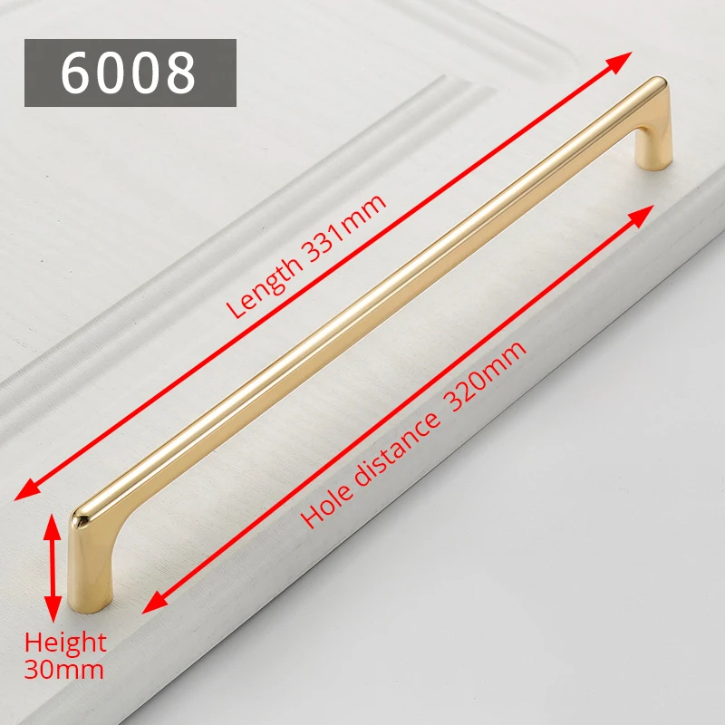 Handle-6008-320BG KAK цинковый сплав жемчужина золотая для шкафа ручки кухни дверные ручки дверь для ящика шкафа Ручка шкафа ручки для мебельного Оборудования - Цвет: Handle-6008-320BG
