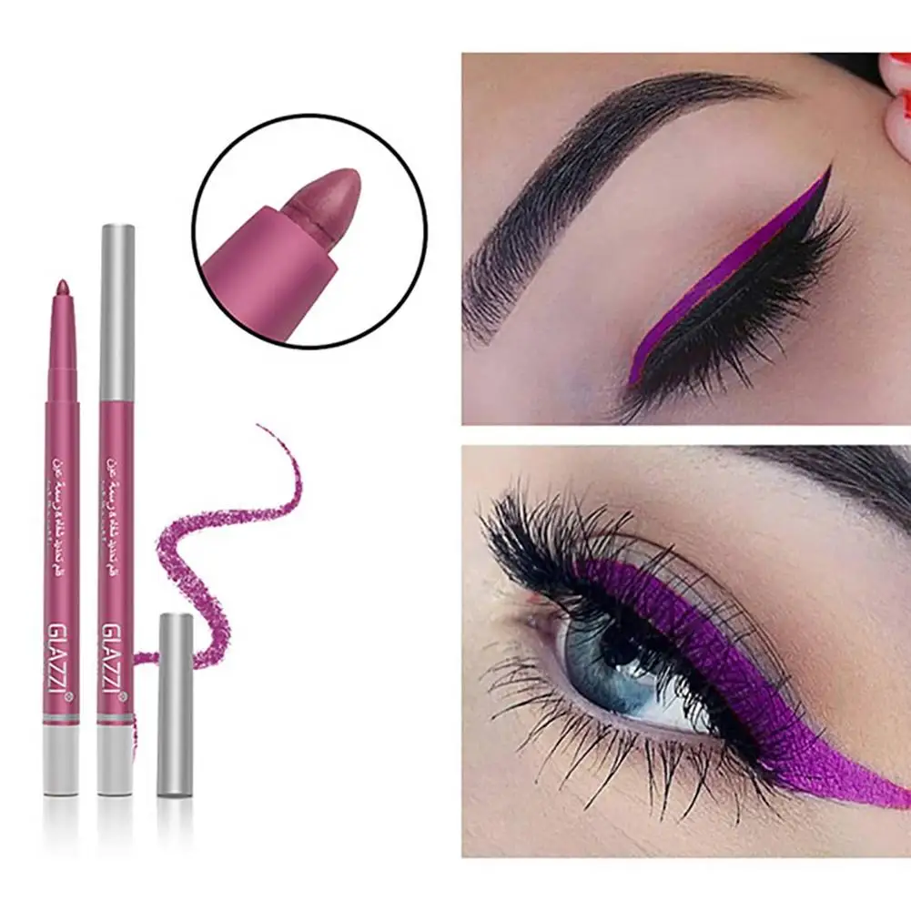 12 Colors Set Eyeliner Liquid Waterproof Not Blooming Easy To Wear Make Up Matte Eye Liner Pen Liquid Color Retractable Eyeliner