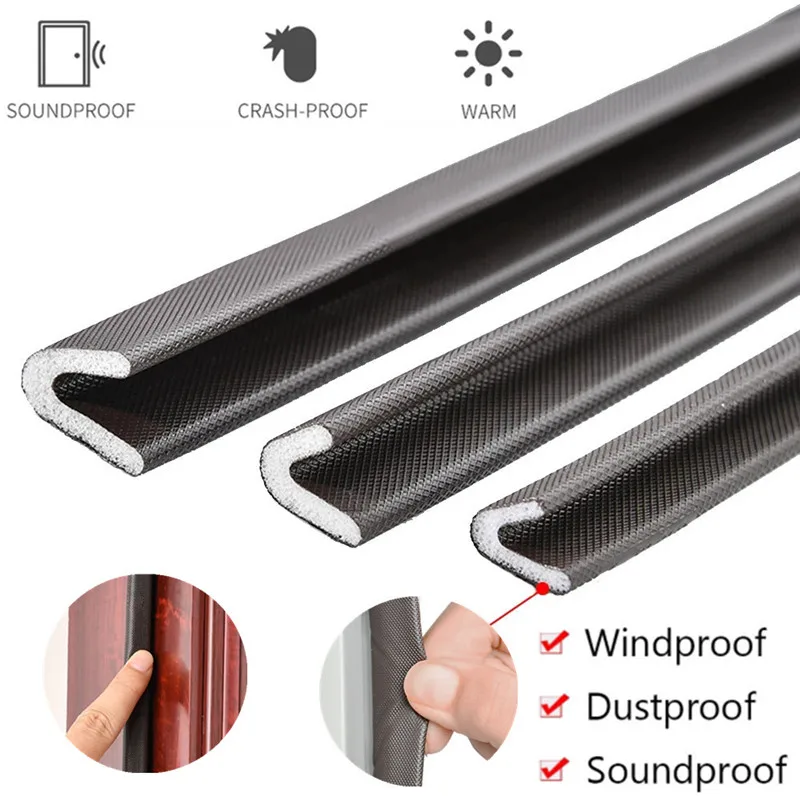 

5M V Type Self Adhesive Door Window Sealing Strip Soundproof Acoustic Foam Seal Weather Stripping gap Filler Window Hardware