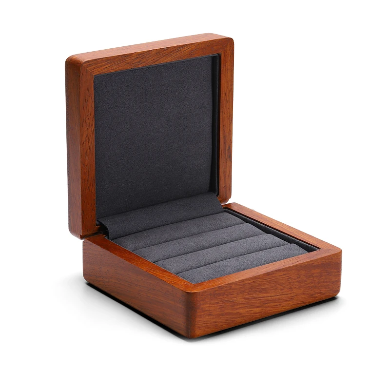 Big grey ring box DIGU на заказ Роскошные ювелирные изделия дисплей коробки деревянный набор колец кулон браслет красота коробки ювелирных изделий - Цвет: Big grey ring box