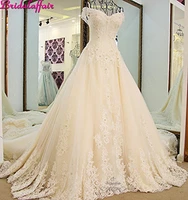 luxury a line wedding dresses crystal appliques lace designer wedding dress designers royal train wedding gowns 2019