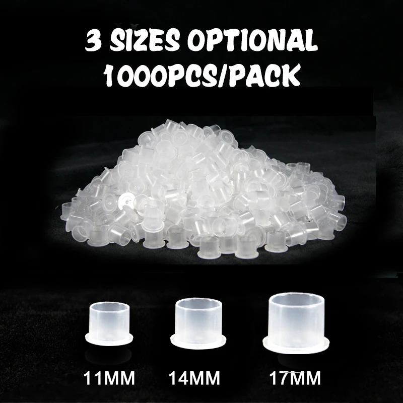 

1000Pcs Tattoo Ink Cup Small Size Silicone Permanent Tattoo Make-up Eyebrow Pigment Container Caps Disposable Accessories