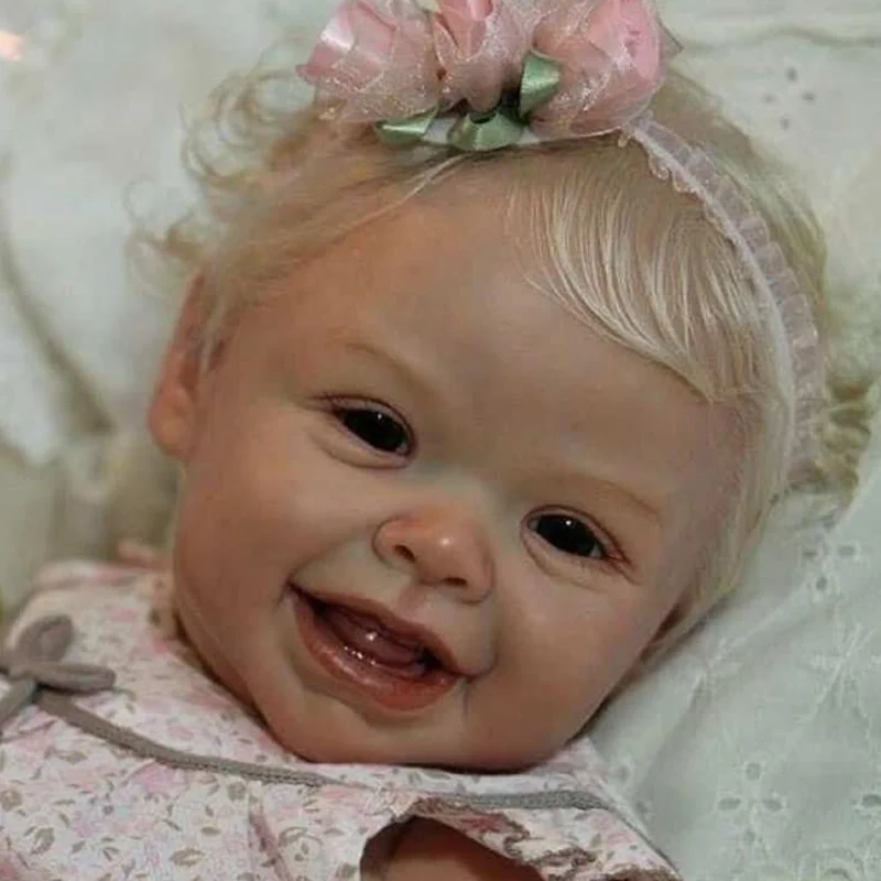 20inch Unpainted Reborn Doll Kit Harper with Body and Eyes Soft Touch Unfinished Doll Parts kit Reborn