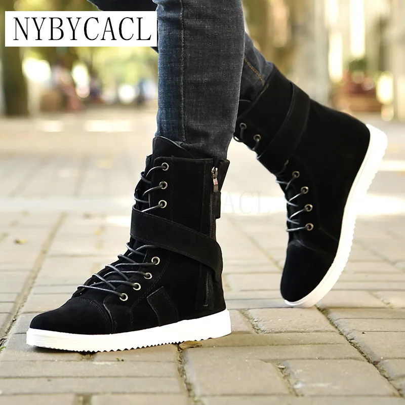 

Suede Leather Ankle Boots Men Autumn Men Shoes Fashion Casual Waterproof Running Sport Motorcycle big size boots men sneakers