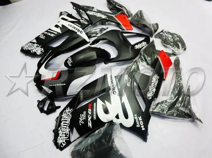 

4 Free Gifts New Hot sell ABS Full Fairing Kit Fit For Kawasaki Ninja ZX-6R ZX6R 2007 2008 07 08 Fairings set matte black