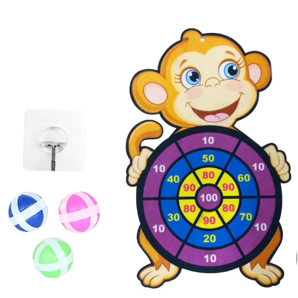 

Children's Target Throwing Dart Board Sticky Ball Self-adhesive Disk Set Indoor And Outdoor Educational Toys Darts