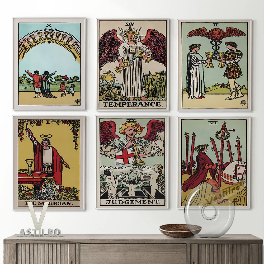 

The Grand Alcana Tarot Vintage Art Prints Poster Astrology Augury Card Wall Picture Occultism Aesthetic Enthusiast Home Decor