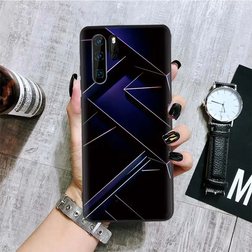 Черный, легкий, темный, черный чехол для телефона huawei mate 30 20 10 P30 P20 P10 Pro Lite P Smart Z Роскошный чехол
