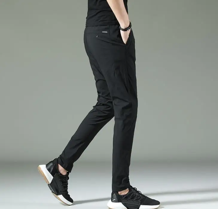 Брюки мужские летние тонкие дышащие свободные штаны для отдыха длинные молодых