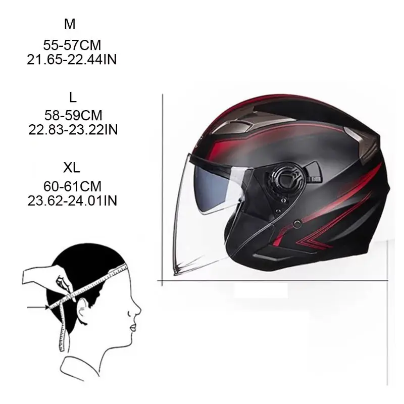 

Unisex Motorcycle Headpiece Summer Breathable Helmet Open Face Cap Motorbike Scooter Motor Ridding Head Protect Supplies