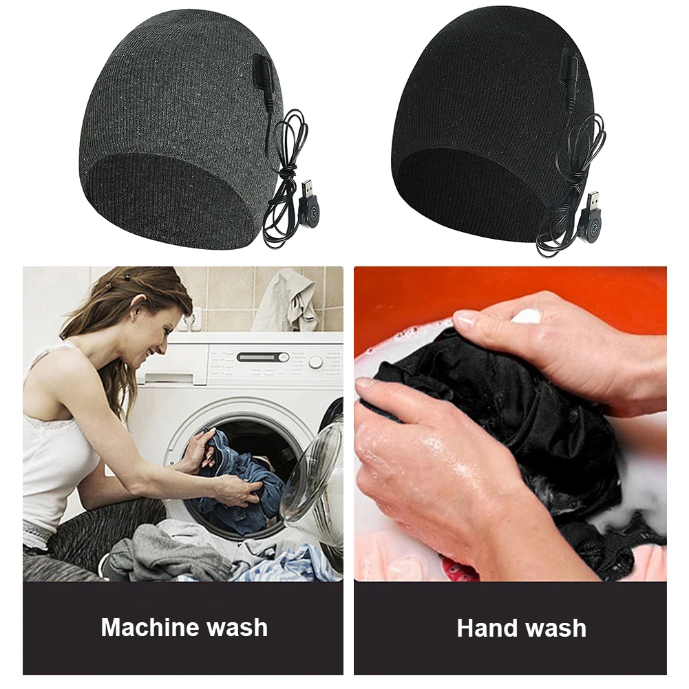 

Electric Heated Hat 3 Temperature Controllers Thermal Hat Cap for Winter Ear Warmers men and women outdoor sports skiing hiking