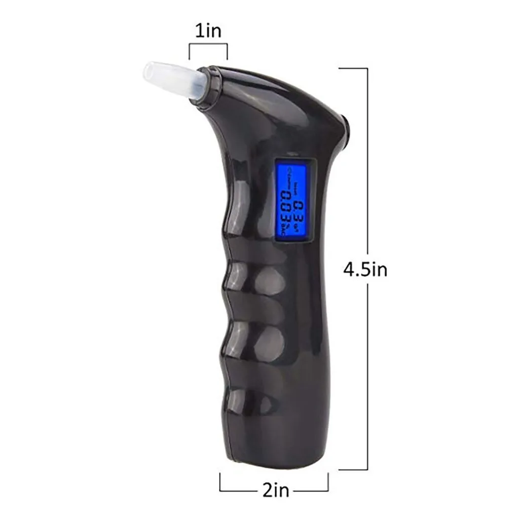 

Portable Alcohol Breath Tester with LCD Display Digital Fast with 5Pcs Mouthpieces