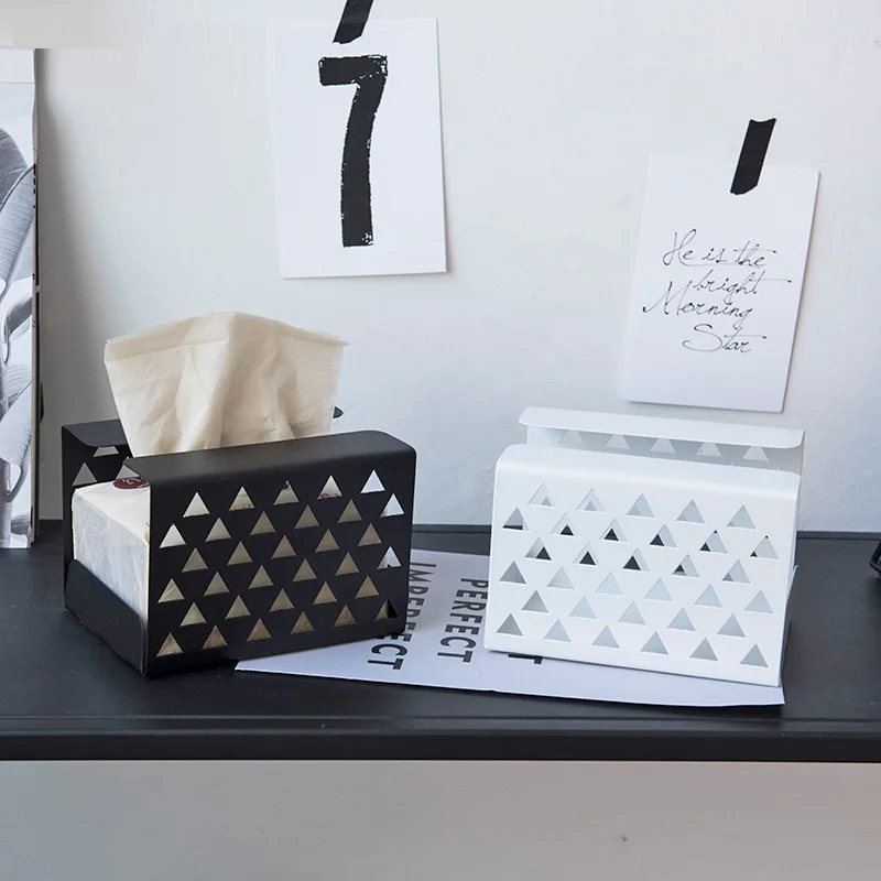 Nordic creative simple wrought iron living room dining paper tissue box personalized home decoration ornaments | Обустройство дома