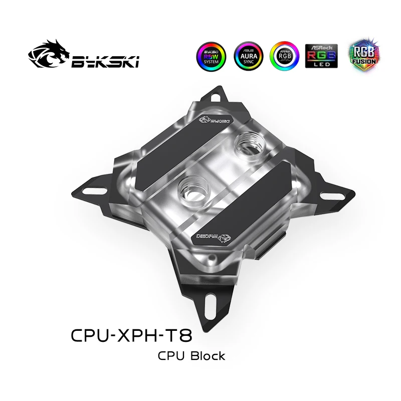 Водяной блок для процессора Bykski INTEL LGA 1150 1151 1155 1156 1200 2011 X99/Радиатор кулера с