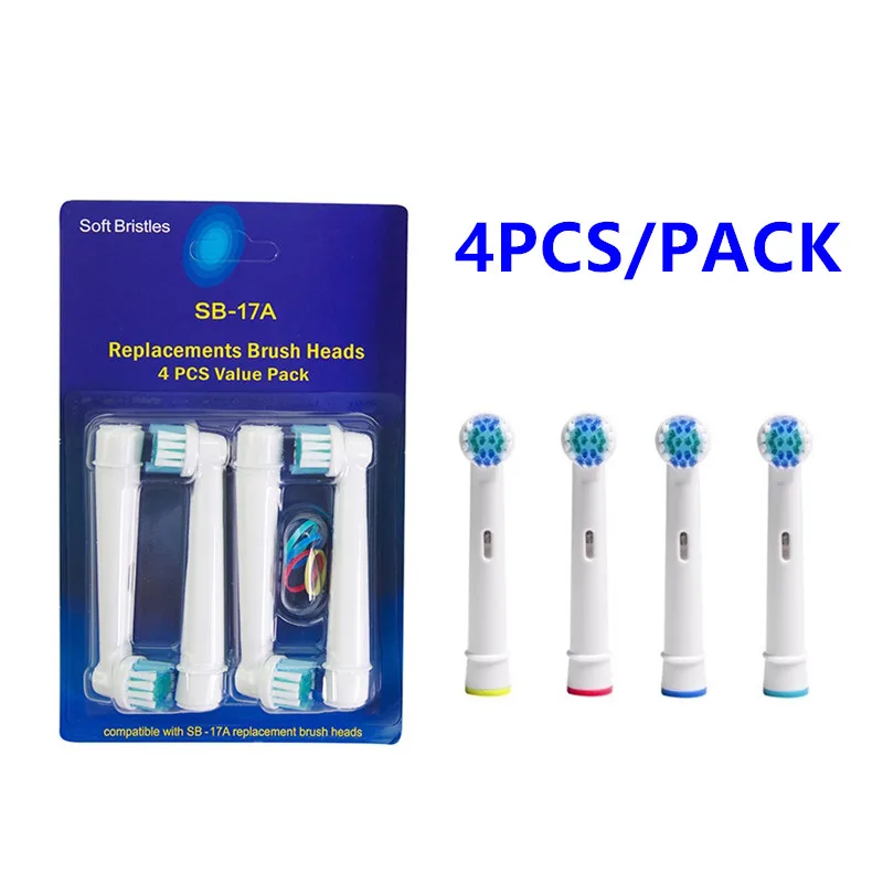 

4pcs/pack Electric Tooth Brush Replacement Heads for Oral B Toothbrush SB-17A Sensitive Teeth Vitality Precision Clean Tools