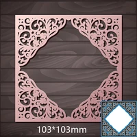 new metal cutting dies four corners hollow new stencils for diy scrapbooking paper cards craft making craft decoration 103103m