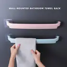 Держатель для полотенец, настенный пластиковый держатель для ванной комнаты, клейкая Полка для полотенец