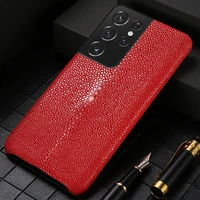 genuine stingray leather cover case for samsung galaxy s21 ultra s8 s10 s9 s20 s21 plus note 20 10 m31 m21 a52 a31 a50 a51 a71