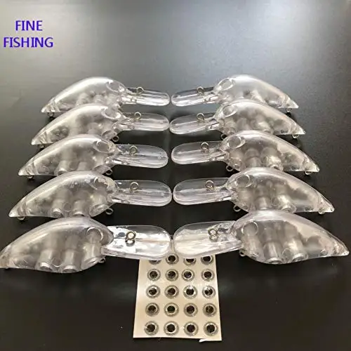 10 шт. неокрашенные приманки для рыбалки тело 3 дюйма 3/8 унции пустые 145|Наживки