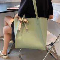 large green tote bags for women luxury soft pu leather shoulder bag big size handbags female high quality travel shopper bag sac