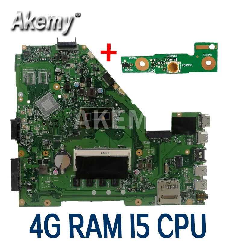 

X550LA Motherboard I5-4210U/4200U CPU 4GB RAM(LVDS)For Asus A550L X550LD R510L X550LC X550L laptop Motherboard X550LA Mainboard
