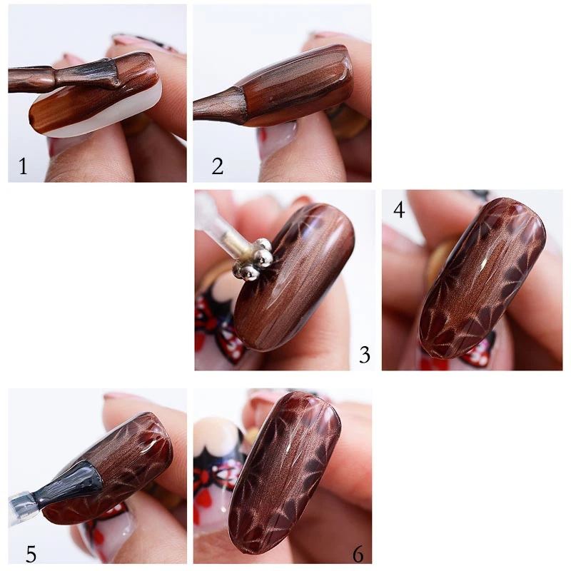 Магнитная палочка для украшения ногтей кошачий глаз двусторонний магнит