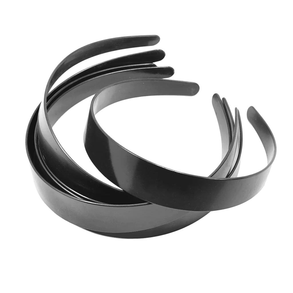 10 шт 30 мм черный простой женский пластиковый обруч для волос DIY поделки| |