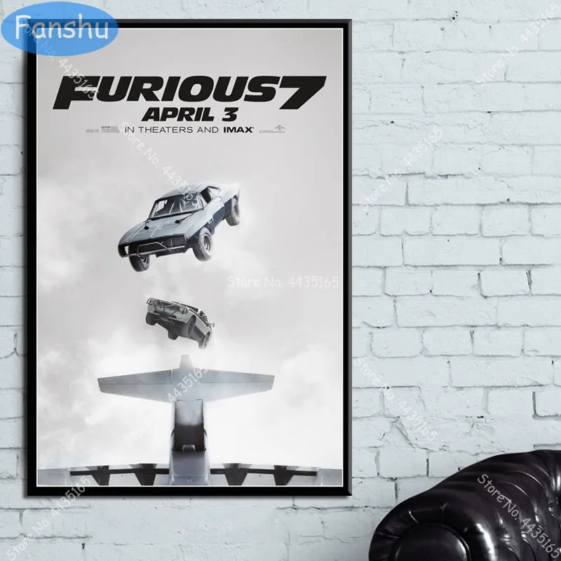 Горячий плакат по мотивам фильма Форсаж Пол Уокер Вин Дизель настенная Картина