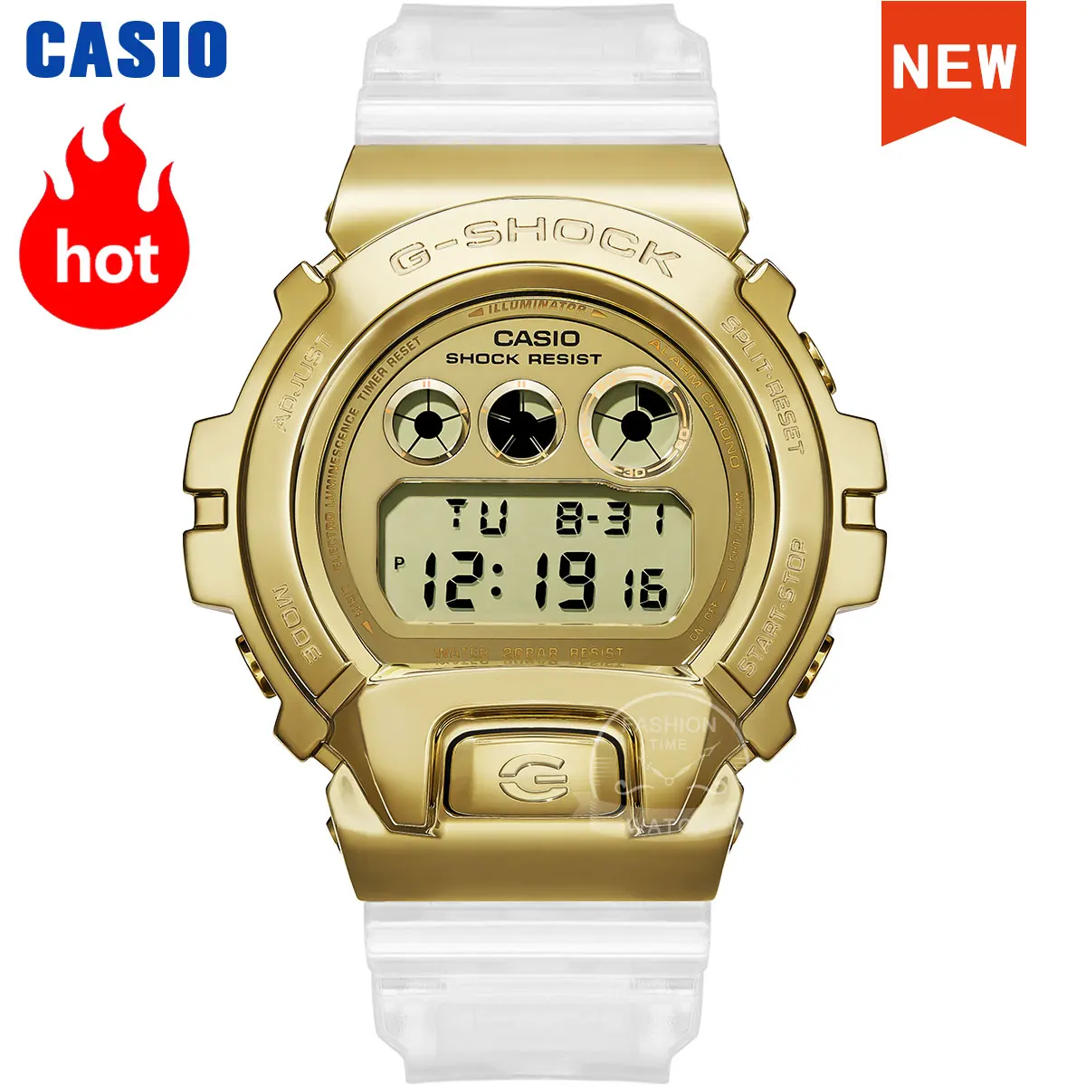 

Casio skiing watch g shock watch men sport quartz watch Ice tough series Limited edition glacier gold transparent strap relogio