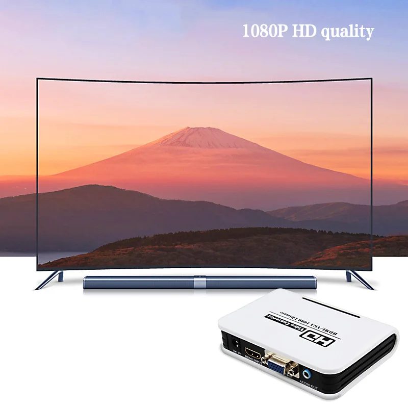 Домашний HD 1080P видео оборудование HDMI в VGA конвертер коробка аудио адаптер для Chromecast Miracast Anycast Android Netflix Youtube