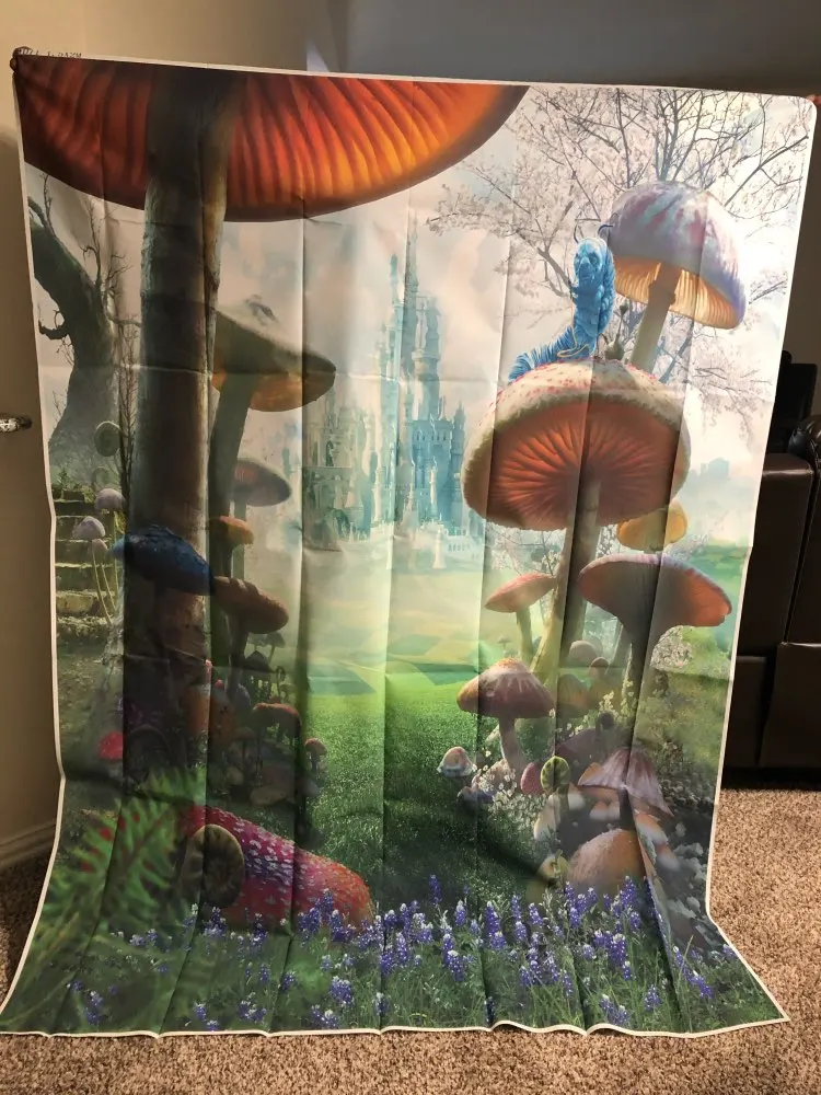 Фотозадник Capisco Fantasy Fairy Tale Wonderland Mushroom Castle для фотосессий, персонализированный фон для студийных съемок.