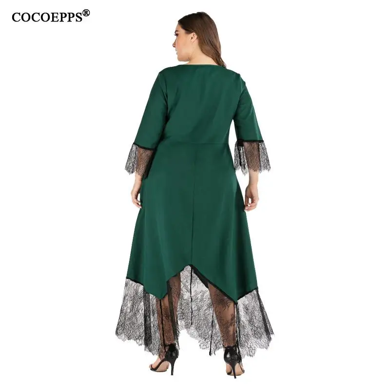 Новое Кружевное длинное платье большого размера элегантное весенне летнее