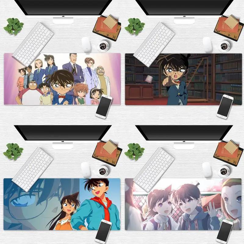 

Персонализированный компьютерный коврик Detective Conan для мышки в стиле аниме настольная игровая офисная работа большой коврик для мыши Нескол...