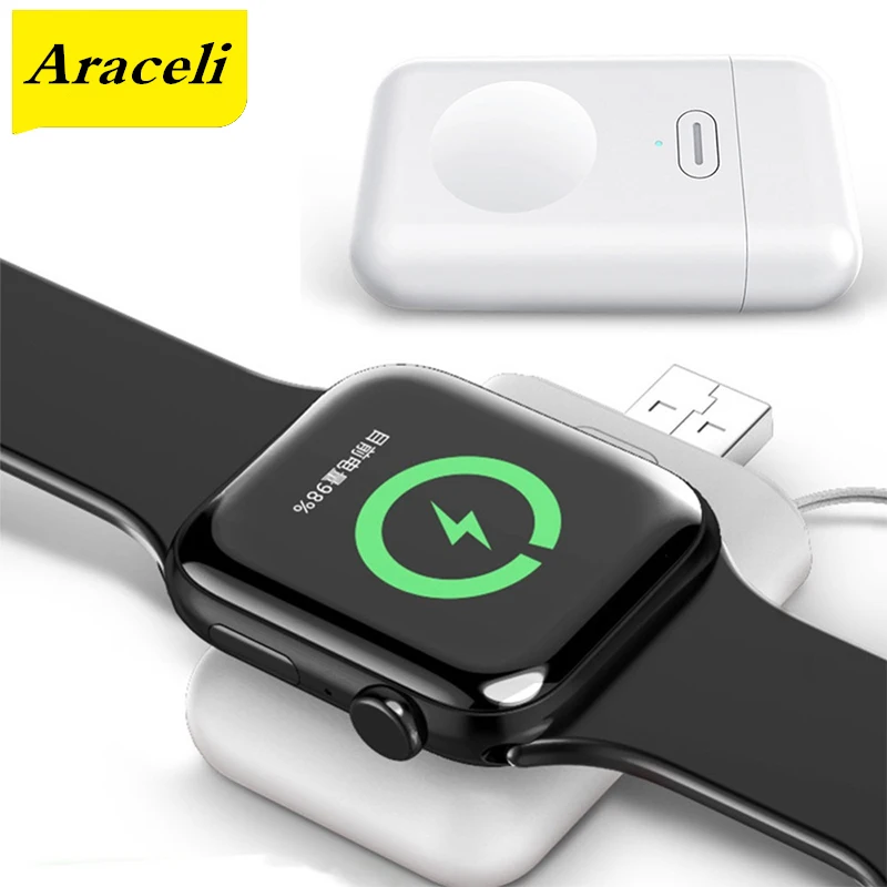 1000 мАч чехол для аккумулятора IWatch 1 2 3 4 5 Power Bank Беспроводная зарядка портативный