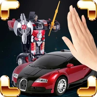 hotsale gift 114 rc transform car robot machine toys vehicle hand sensing combo drift racer children electric sports present